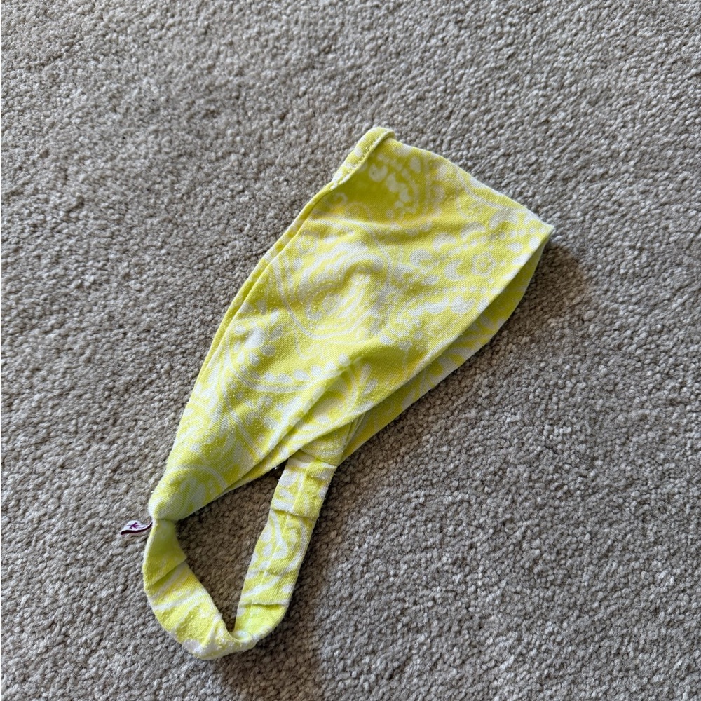 Francesca's Collections Yellow Patterned Headband